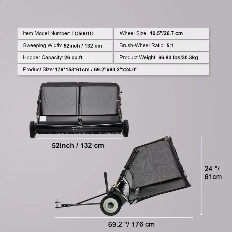 Push Yard Leaf Collection Sweeper