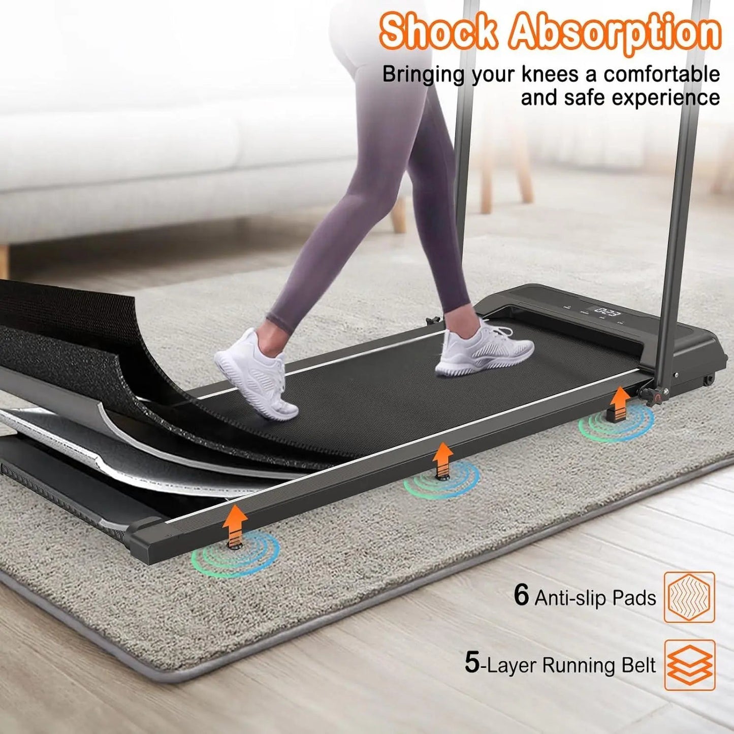 Foldable Dual Mode Walking Treadmill