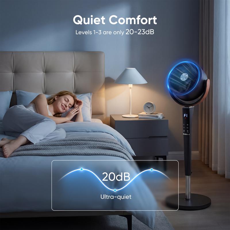 Adjustable Quiet Bedroom Cooling Fan