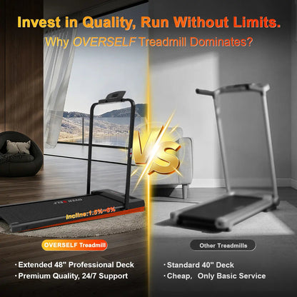 Foldable Dual Mode Walking Treadmill