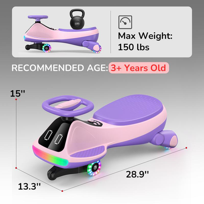 Electric Light-Up Kids Drift Ride