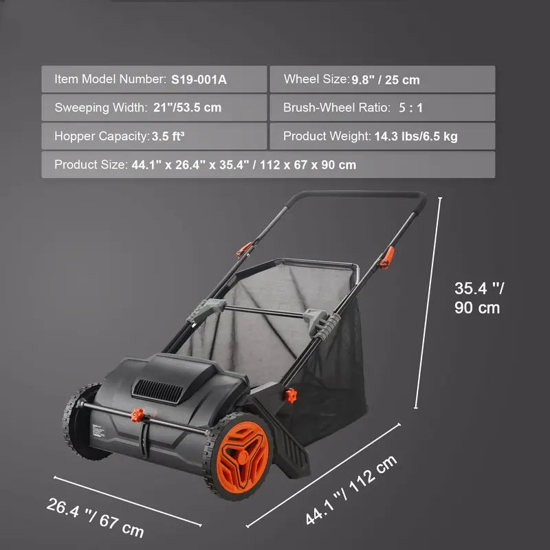 Push Yard Leaf Collection Sweeper