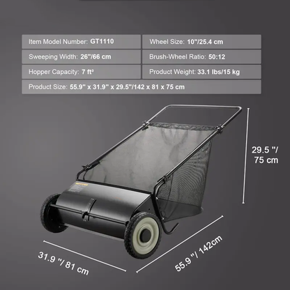 Push Yard Leaf Collection Sweeper