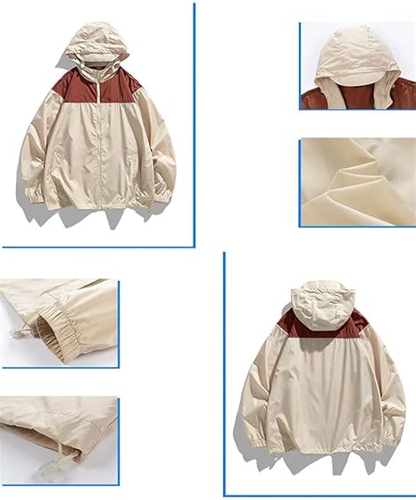 Men's Outdoor Hooded Cycling Jacket Patchwork