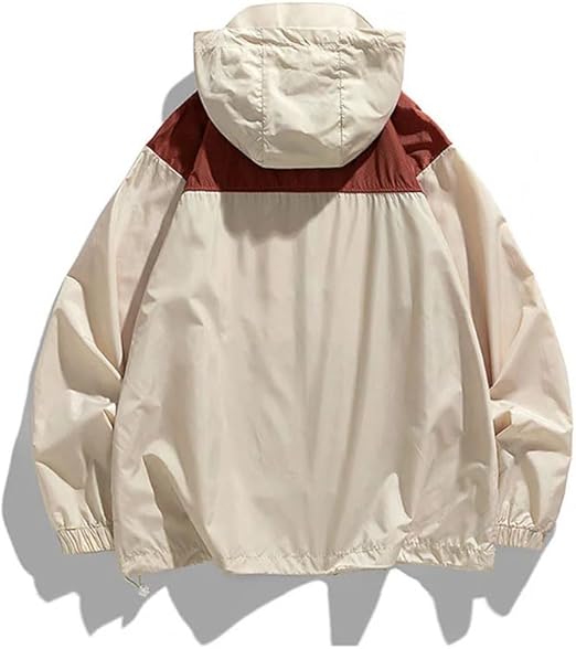 Men's Outdoor Hooded Cycling Jacket Patchwork