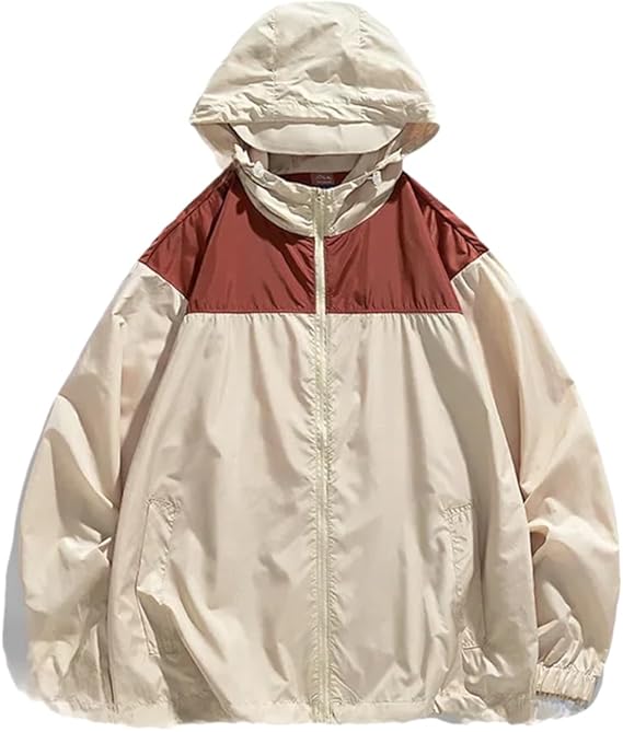 Men's Outdoor Hooded Cycling Jacket Patchwork