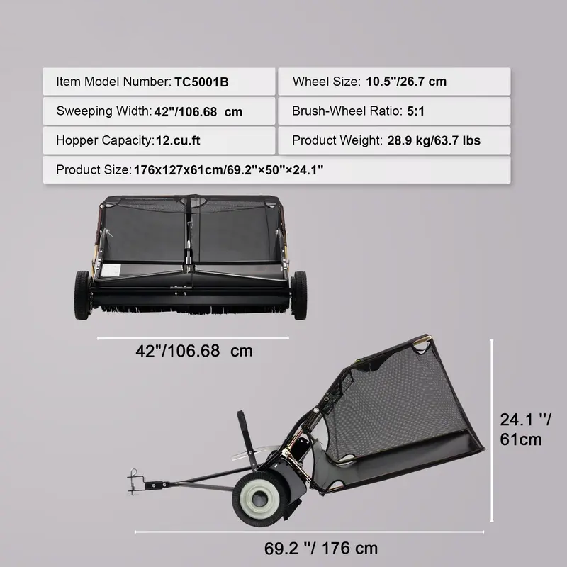 Push Yard Leaf Collection Sweeper
