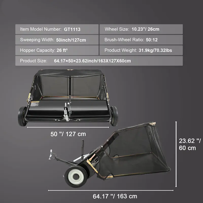 Push Yard Leaf Collection Sweeper