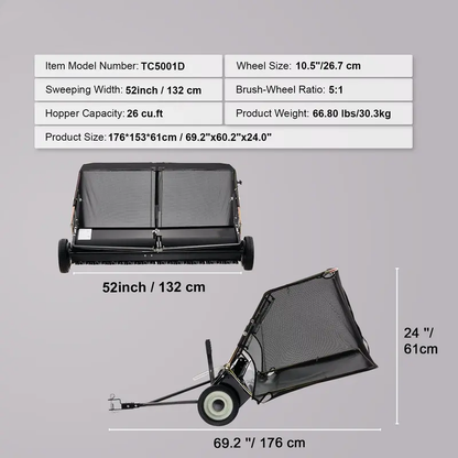 Push Yard Leaf Collection Sweeper